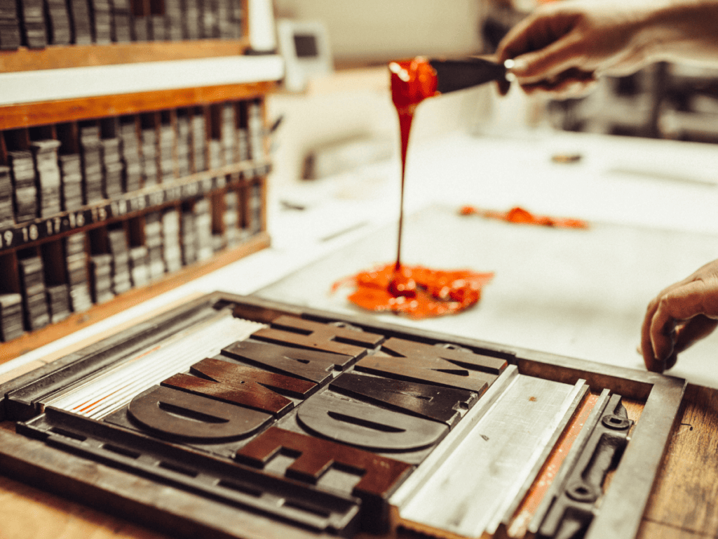 letterpress and woodblock printing