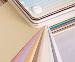 An example of types of paper samples.
