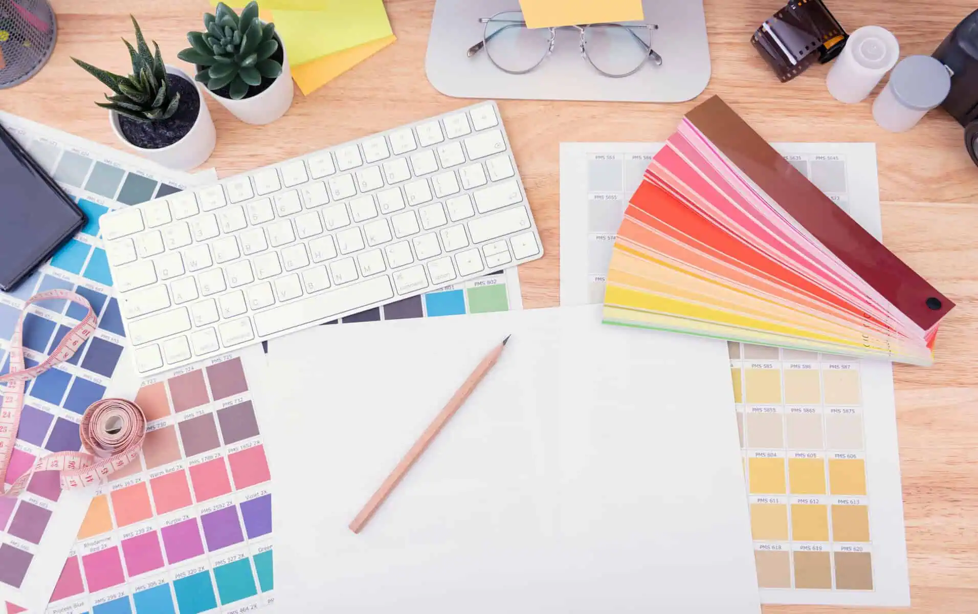 Equipment for graphic designer artist drawing on paper work and