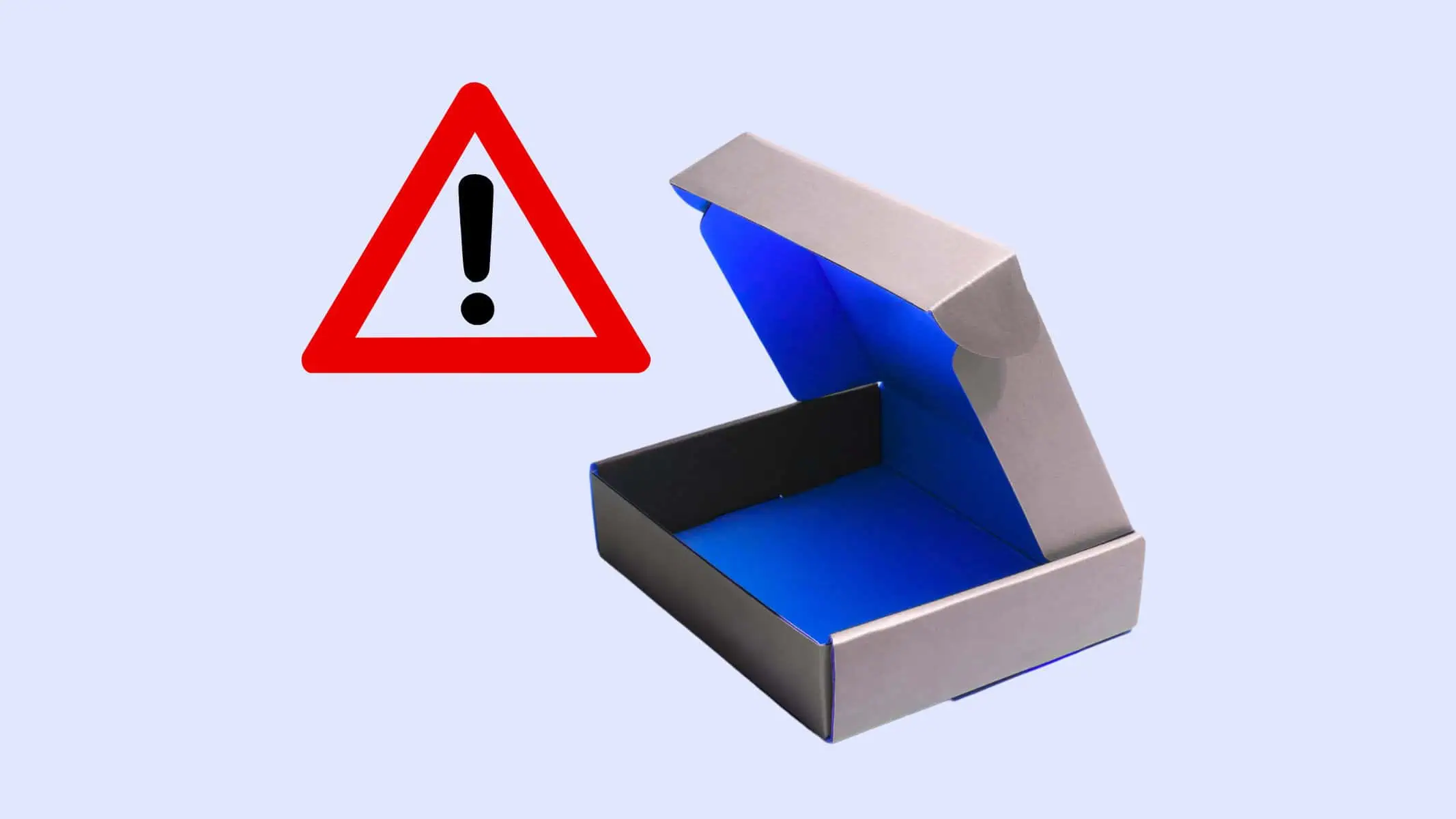 Image showing a folding carton warning to be aware of