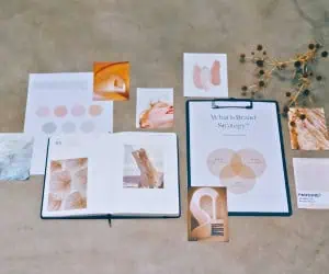 A brand strategy display for designing a folding carton