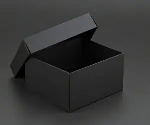 A folding carton box with matte coating