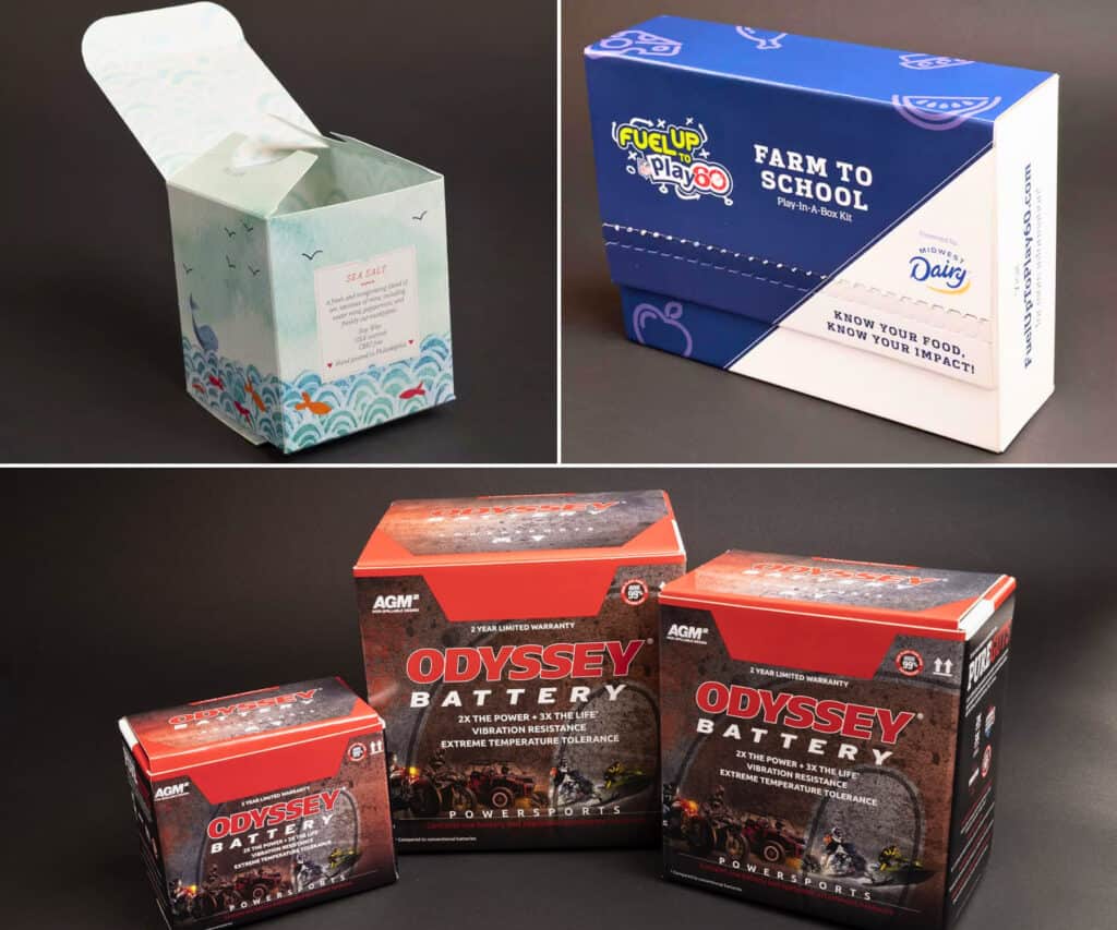 Types of substrate for food product folding carton packaging