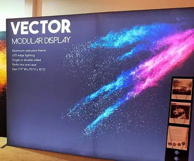 large format printing for a trade show booth display