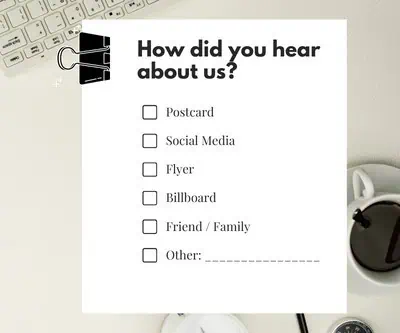 how did you hear about us - lead source card