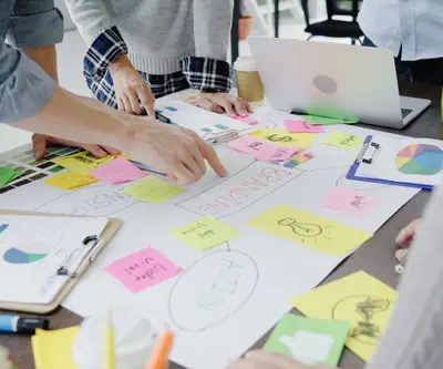 Discussing marketing goals and outcomes for a print campaign