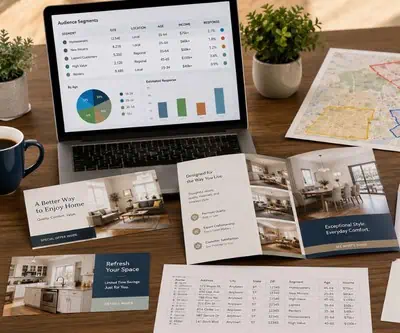 Direct mail campaign formats and mailing list
