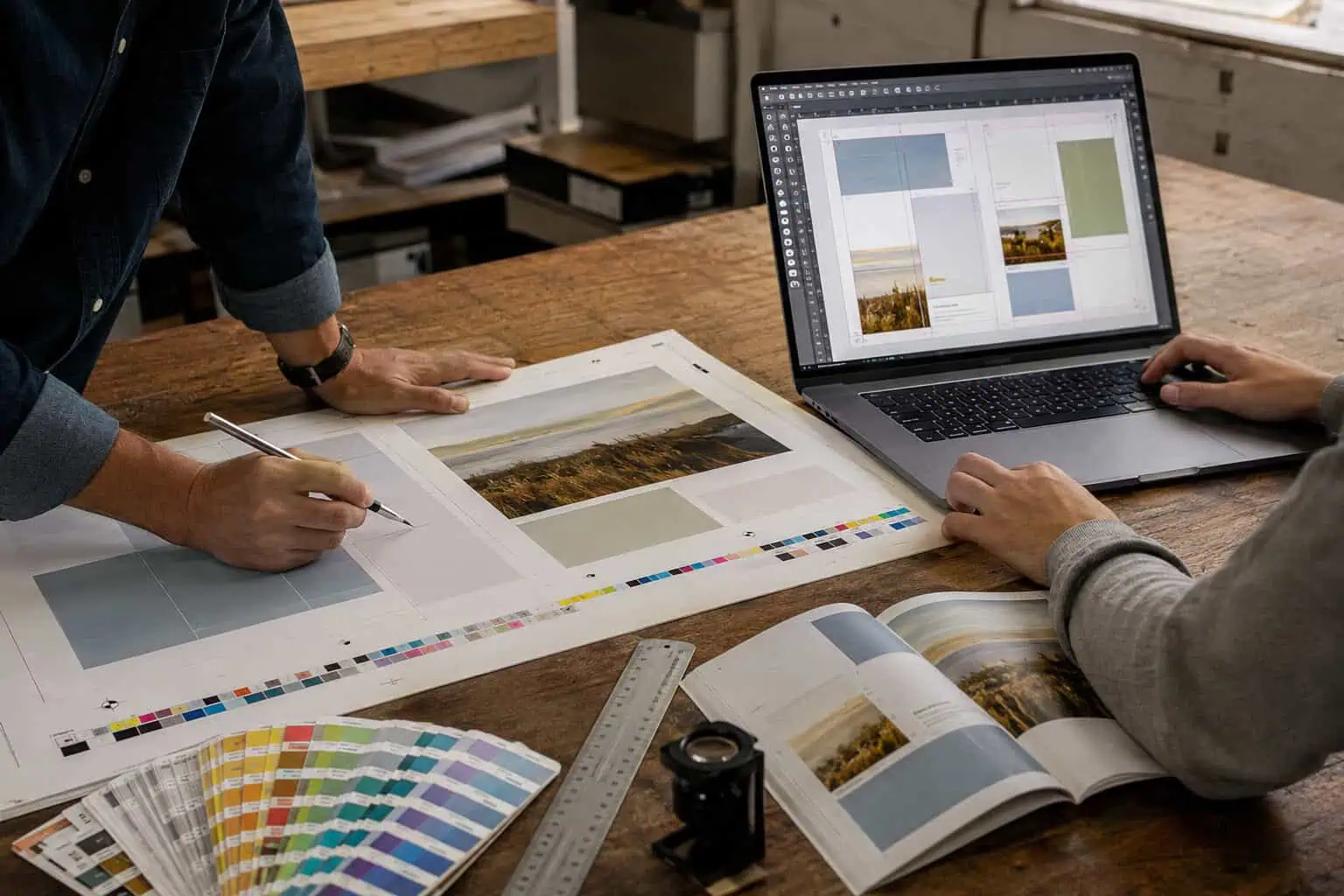 From computer screen to printing press proof with graphic designer help