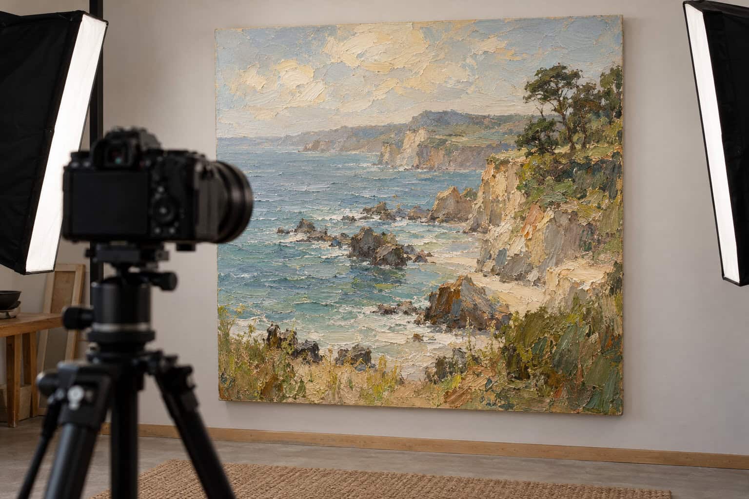 Professional art scanning for large format painting